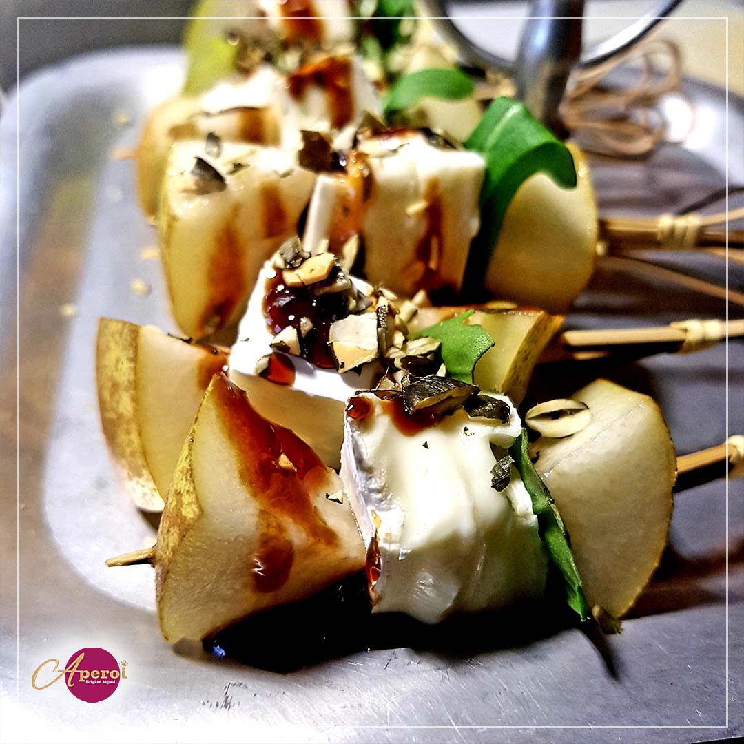 Birnen-Brie-Spiessli